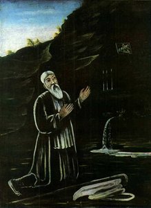 St. George the Anchorite by Niko Pirosmani